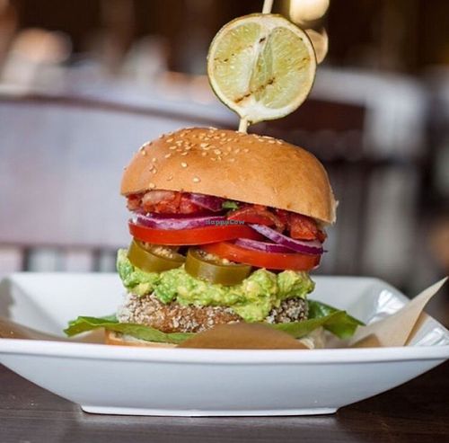 Vegan burger at Handmade Burger Co in Southampton