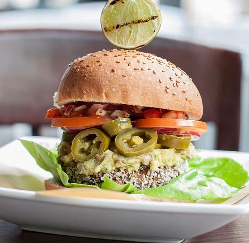 Veg mex burger at Handmade Burger Co in Southampton