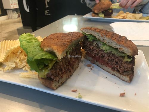 Signature Burger at Blondie's Vegan in Boynton Beach