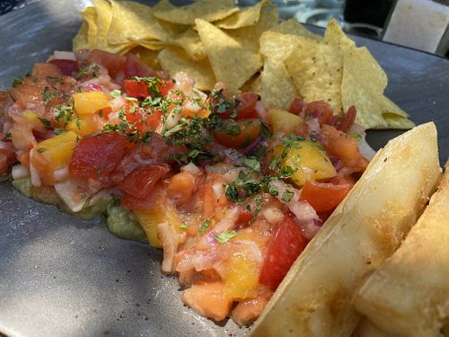 Avocado ceviche at Aubergine in Ibiza
