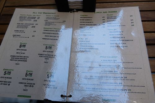 Menu 2 at Organic's in Sevilla