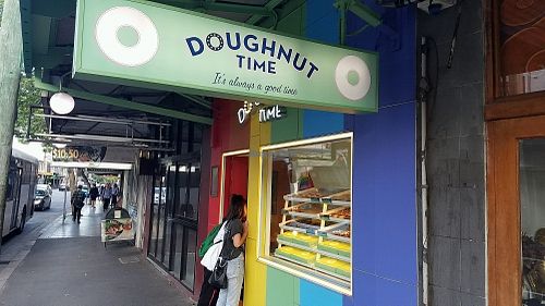 outside at Doughnut Time - Newtown in Newtown