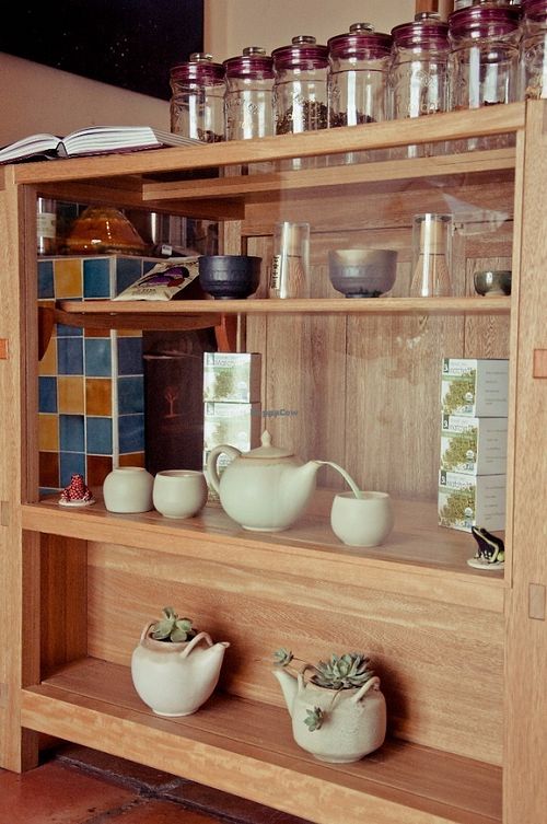 Organic Colombian tea leaf at Tahini Tienda Vegana in Villa De Leyva