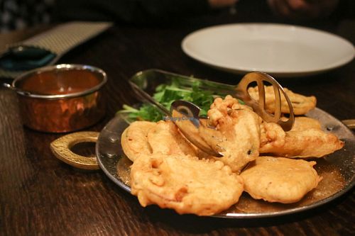 vegetable pakora at Blue Lotus in Vilnius