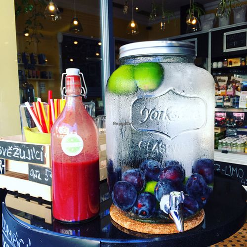 Homemade Lemonade Plums-Lime :) at GF Cafe in Prague