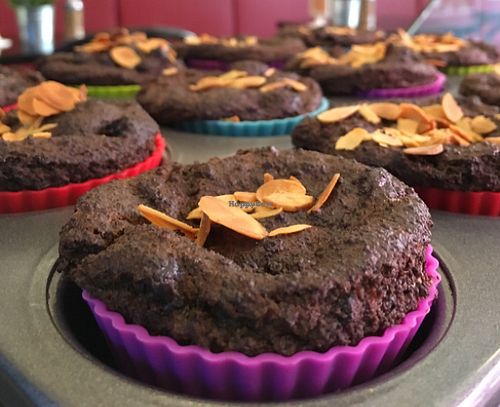 GF MUFFIN Popyseeds Plums Almonds at GF Cafe in Prague