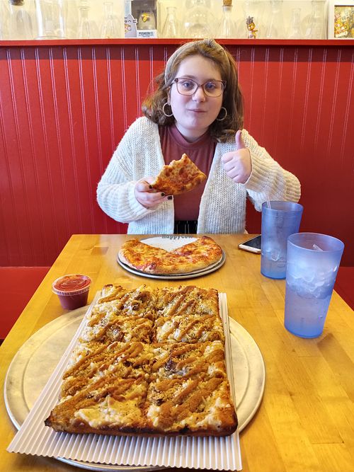 My niece eats like 3 things, and she was cool with this.  I had a killer vegan pizza I didn't have to share. at Pie-Sci in Detroit