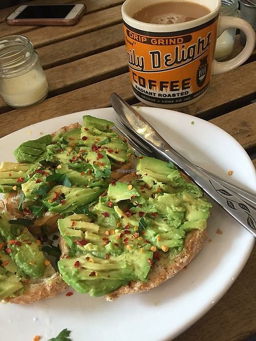 Avocado on toast  at The Greenhouse Deptford in South East London