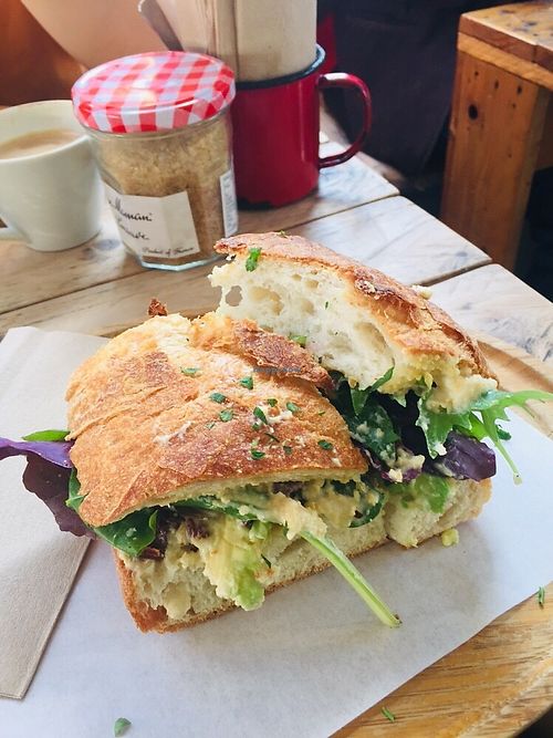 Vegan sandwich  at The Greenhouse Deptford in South East London