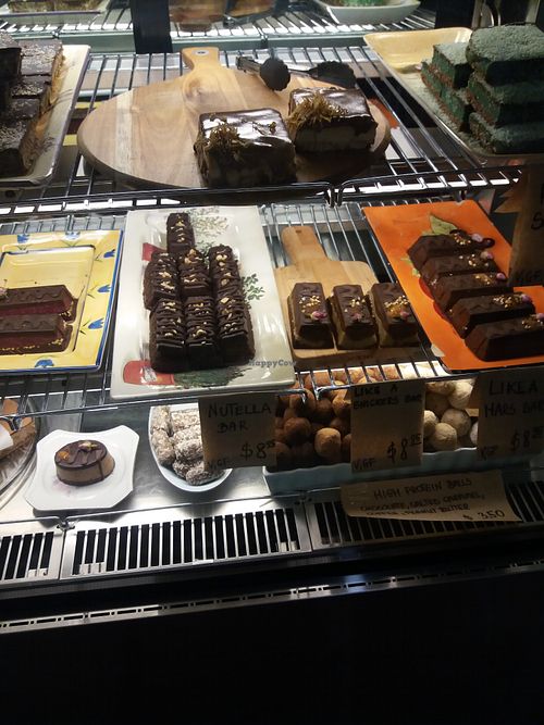 Vegan cakes at Health Nuts Shop & Cafe in Sydney