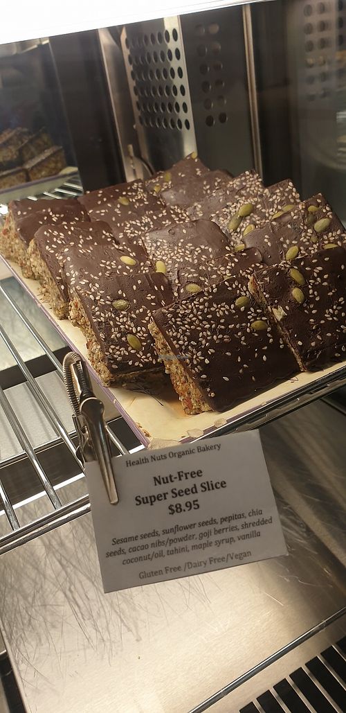 Super seed slice at Health Nuts Shop & Cafe in Sydney