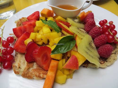 Vegan pancake at Biokeller Bistro in Freiburg