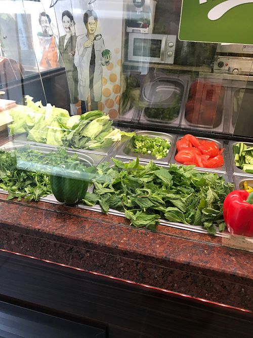 Fresh ingredients  at Cigköftem in Deventer