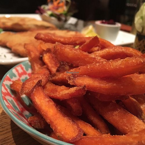Amazing sweet potatoe fries at Die Villa in Weiden