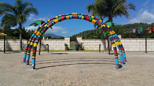 their is an outdoor playground that guest and their children may use between 2 and 3 pm.  at Restaurant Quay in Mallorca