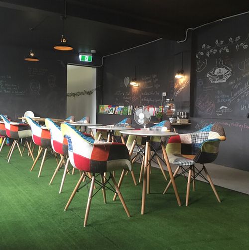 cozy sitting area with very comfy chairs :) at Cuppa Tea in Richmond