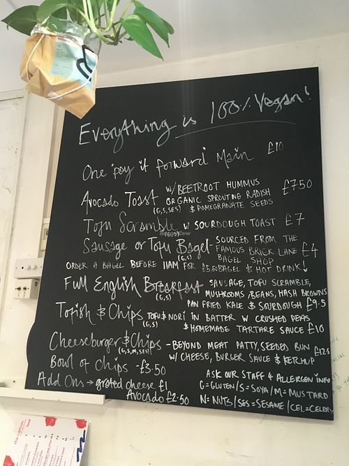 beautiful sign at The Canvas: Shoreditch in East London