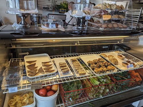 Desserts and fresh produce for juices  at Eat Real Cafe in Santa Clarita