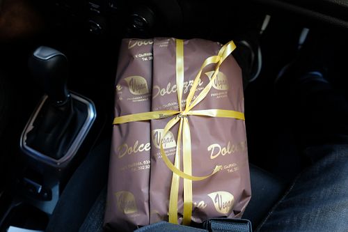 Nicely packaged desserts at Bar Dolcezza in Catania