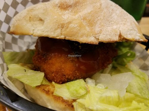 fish sandwich at Mooshies in East London