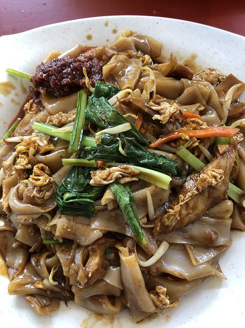 Fried kway Teow at Hup Seng Heng Vegetarian in West Singapore