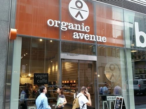 outside at Organic Avenue - Bryant Park in New York City