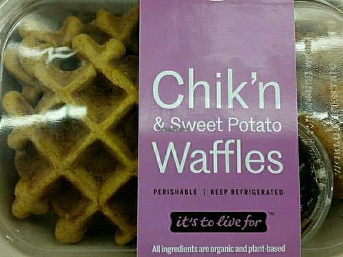 waffles and chiken to go at Organic Avenue - Bryant Park in New York City