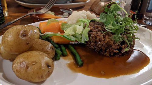 Mushroom nut roast at The Golden Heart Inn in Gloucester