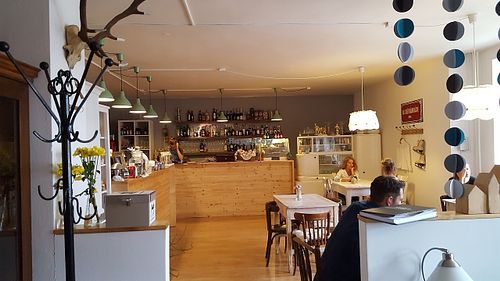Interior (upstairs where the cafe is) at Lahodnosti in Poprad