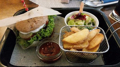 The only vegan burger in Poprad! :) at Lahodnosti in Poprad