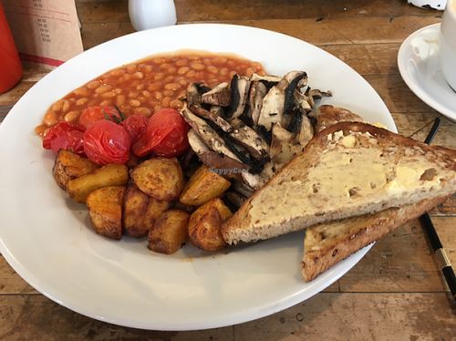 vegan all day breakfast at Boston Tea Party in Cheltenham