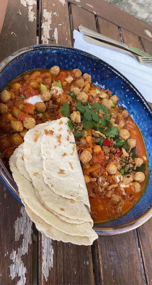 Aubergine, Chick pea and tomato curry   at The Royal Oak in Cheltenham