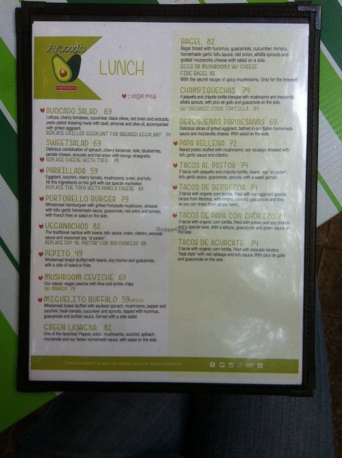 Mains from lunch menu at Avocado Vegetariano - Centro in Merida