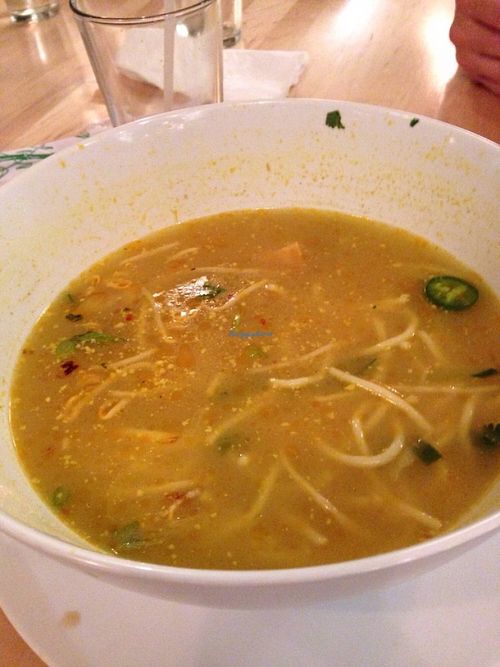 Coconut Curry Soup with Veggie Broth and Tofu at Saigon Noodle House - 3rd Ave in Birmingham
