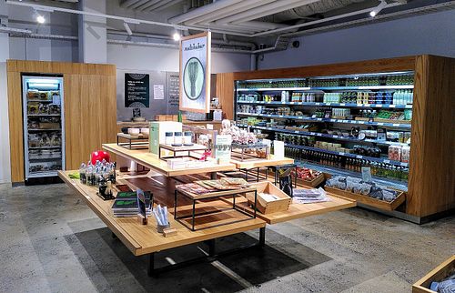 Fridge with food at Pepstop - Riddargatan in Stockholm