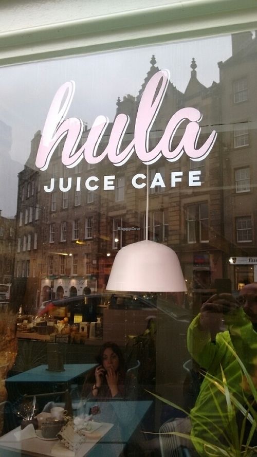 hello at Hula Juice Cafe in Edinburgh
