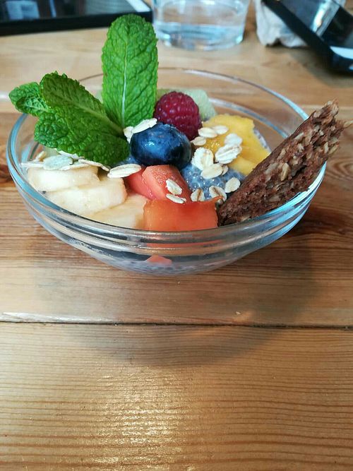 Chia pudding at Cactus in Palamos