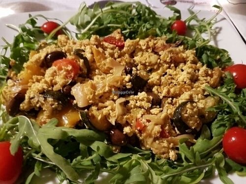 Scrambled tofu with vegetables at Caffe Vergnano 1882 - Rialto in Venice