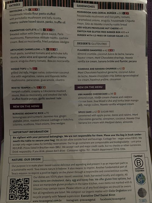   at Teva Bistrô in Rio De Janeiro
