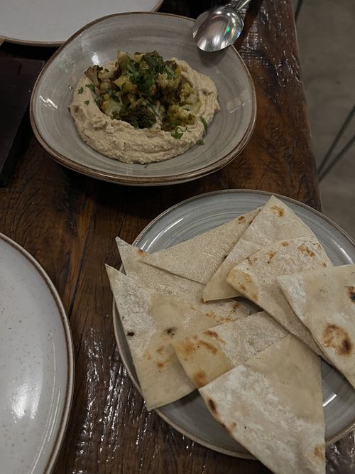 Cauliflower hummus   at Teva Bistrô in Rio De Janeiro