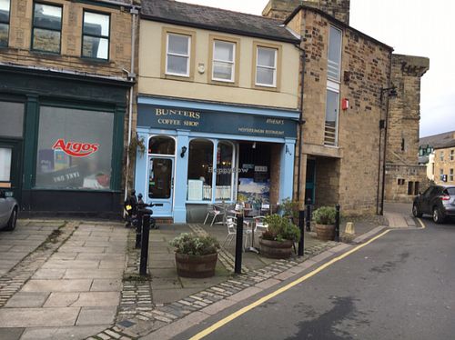 outside  at Bunters Coffee Shop in Hexham