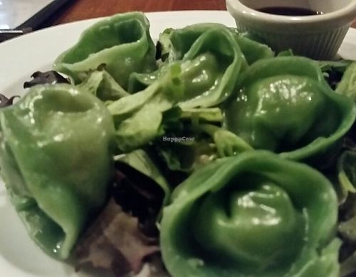 vegan dumpling at Alpha Fusion in New York City