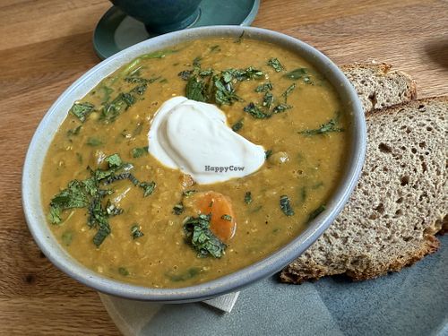 lentil dal spinach taters stew  at Marae - Kaffee & Zauberei in Luebeck