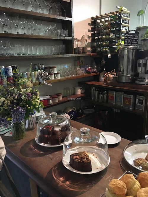 homemade cakes at The Old Electric Shop in Hay-on-wye