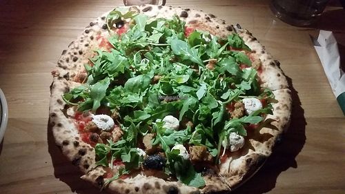 Vegan cheese and sausage! at Paulie Gee's in Columbus