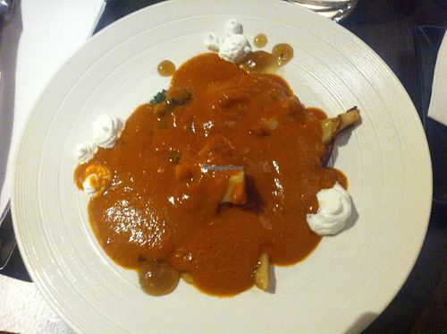 Mushroom stroganoff at Fristelse Cafe in Oslo