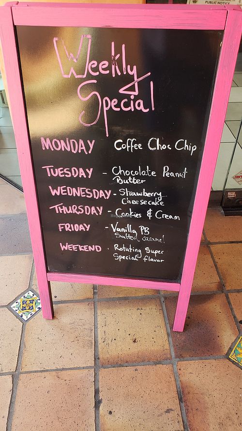 Week day specials at Frozen Fruit Co in Santa Monica