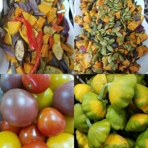 grilled mixed vegetables, Sweet Potato black bean salad and Jersey Fresh vegetables all from Better World Market!  at Better World Market in Franklin