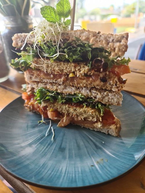 Chicken sandwich at Particle Cafe in Avondale Heights