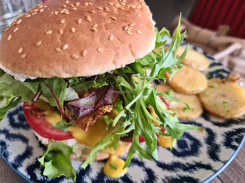 VIP burger at Particle Cafe in Avondale Heights